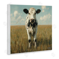 Roozbeh Bahramali | Cow in Verdant Field