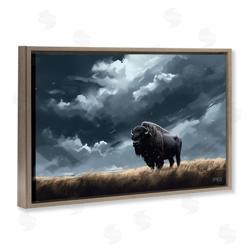 Roozbeh Bahramali | Bison Silhouette with Clouds