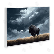Roozbeh Bahramali | Bison Silhouette with Clouds