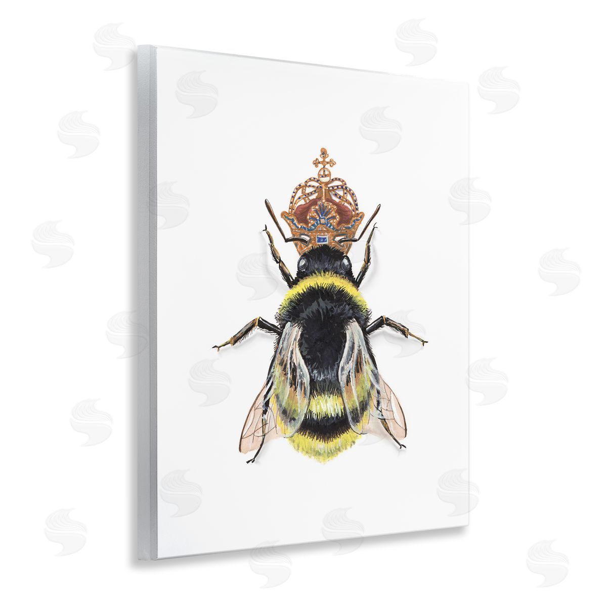 Queen Bee with Crown Wood Plaque Wall Art, Home Decor by Connie Resch