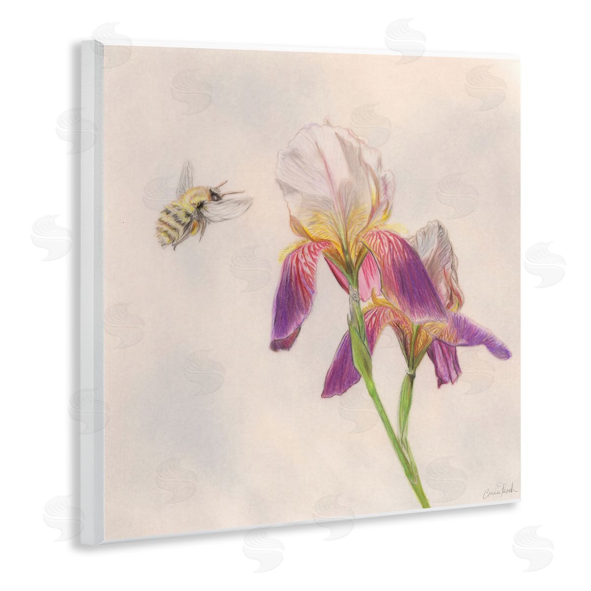 Spring Offerings Bee Wood Plaque Wall Art, Home Decor by Connie Resch