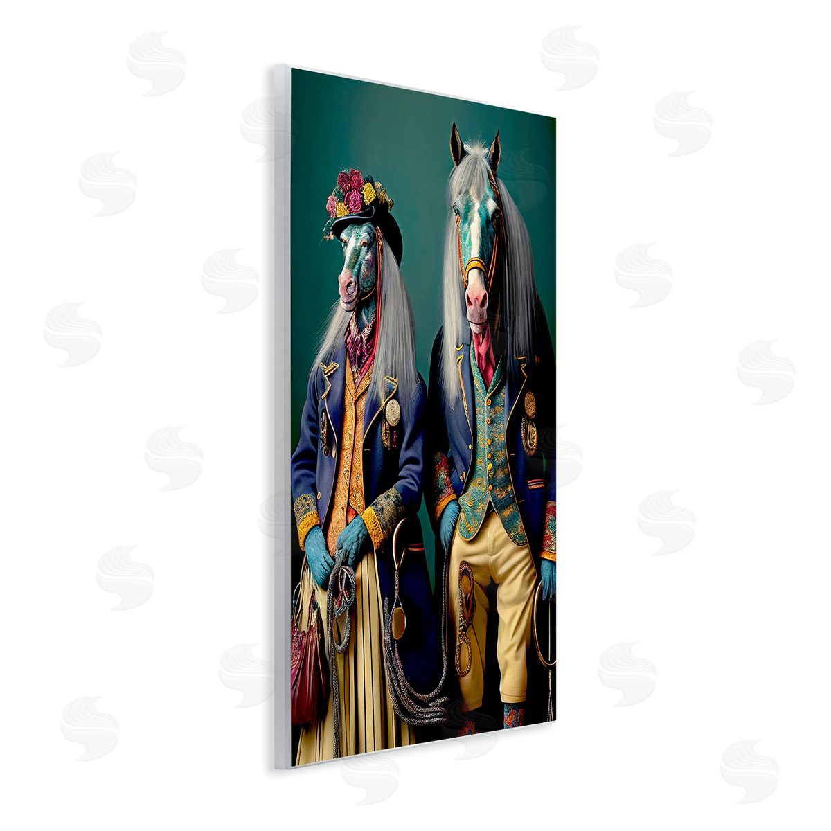 Old Fashioned Horses Wood Plaque Wall Art, Home Decor by Sasha