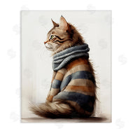 Sasha | Cat in Striped Sweater
