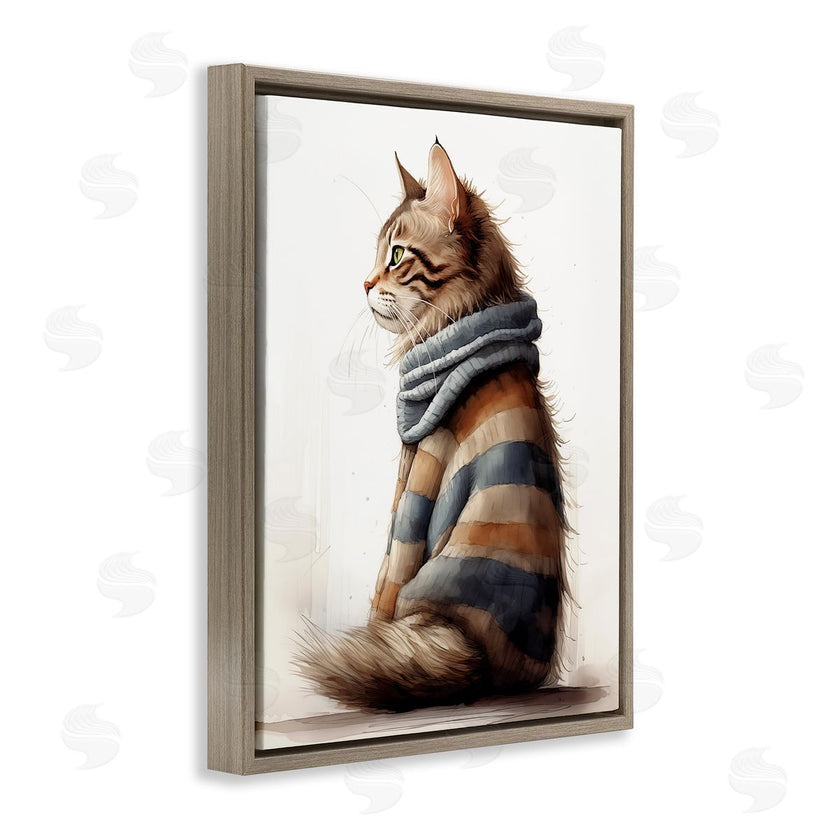 Sasha | Cat in Striped Sweater