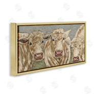 Sara G. Designs | Beige Cow Trio