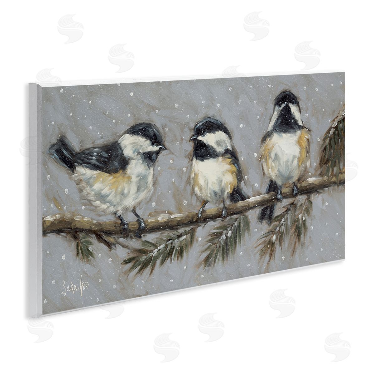 Winter Bird Trio Wood Plaque Wall Art, Home Decor by Sara G. Designs
