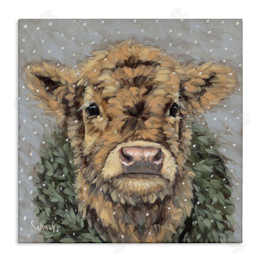Sara G. Designs | Snowy Cattle and Wreath