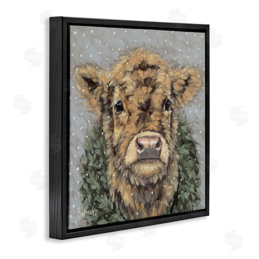 Sara G. Designs | Snowy Cattle and Wreath