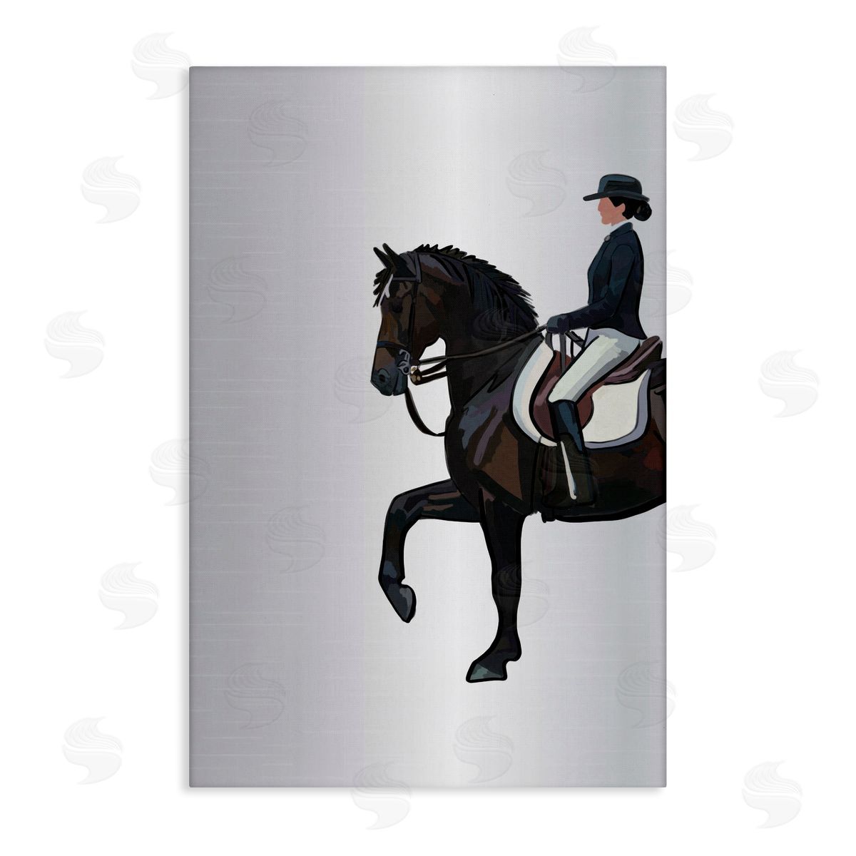 Equestrian Jockey and Horse Canvas Wall Art, Home Decor by Amelia Noyes