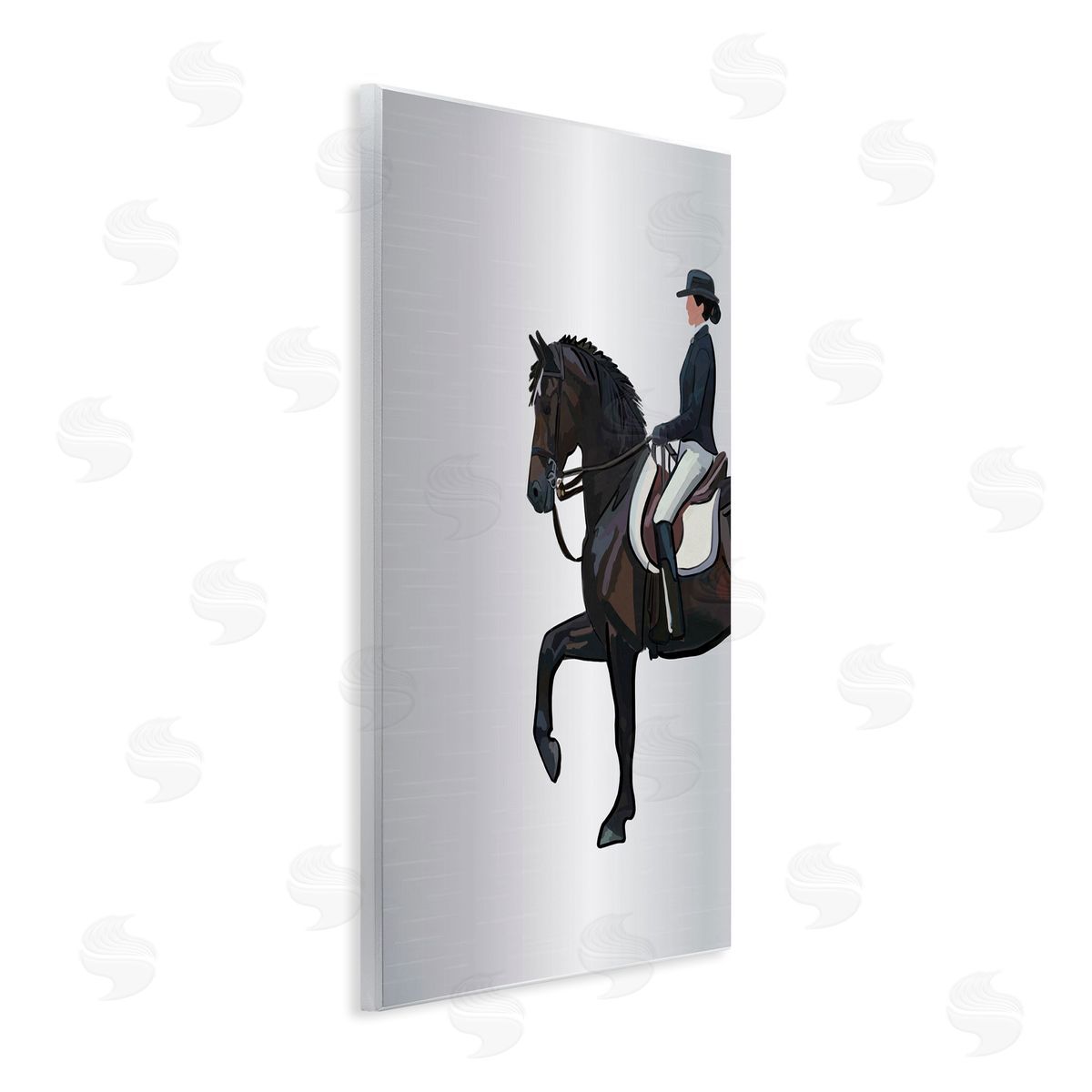Equestrian Jockey and Horse Wood Plaque Wall Art, Home Decor by Amelia Noyes