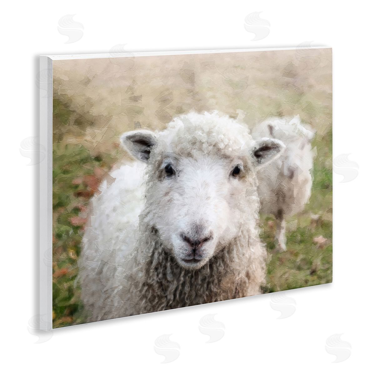 Close Up Sheep Gaze Wood Plaque Wall Art, Home Decor by Sundance Group, LLC.
