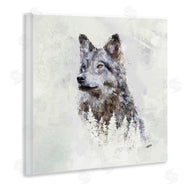 Sally Kaye Barlow/Makaio Design | Rustic Wolf and Trees