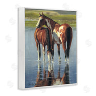 Victoria Schultz | Horse and Foal Splashing