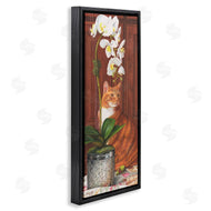 Mardell Schuster | Cat and Orchid Flower