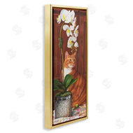 Mardell Schuster | Cat and Orchid Flower