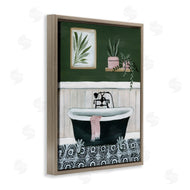 Yvette St. Amant | Green Bathroom Scene
