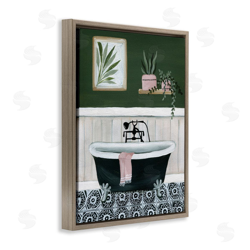 Yvette St. Amant | Green Bathroom Scene