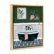 Yvette St. Amant | Green Bathroom Scene