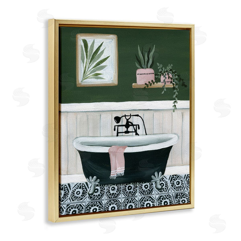 Yvette St. Amant | Green Bathroom Scene