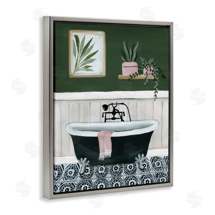 Yvette St. Amant | Green Bathroom Scene