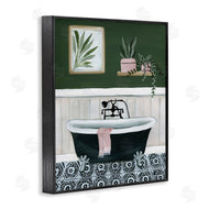 Yvette St. Amant | Green Bathroom Scene