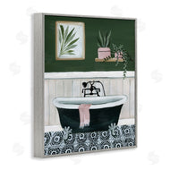 Yvette St. Amant | Green Bathroom Scene