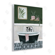 Yvette St. Amant | Green Bathroom Scene