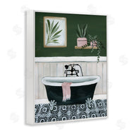 Yvette St. Amant | Green Bathroom Scene