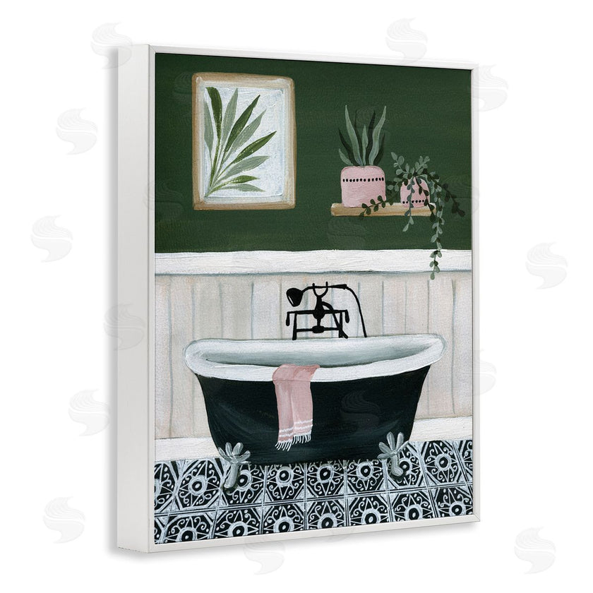 Yvette St. Amant | Green Bathroom Scene
