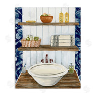 Yvette St. Amant | Bold Blue Bathroom