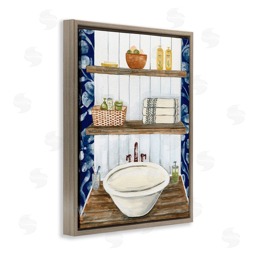 Yvette St. Amant | Bold Blue Bathroom