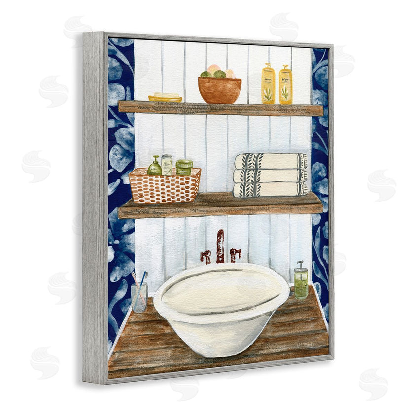 Yvette St. Amant | Bold Blue Bathroom