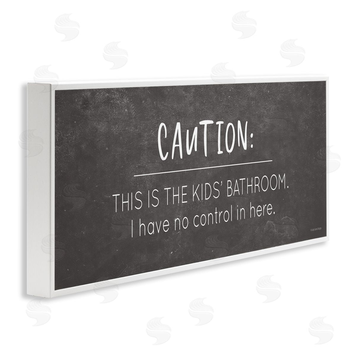 No Control Here Bathroom White Frame Print Wall Art, Home Decor by Lady Louise Designs