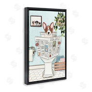 JJ Design House, LLC. | Pup with Newspaper