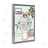 JJ Design House, LLC. | Pup with Newspaper