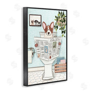 JJ Design House, LLC. | Pup with Newspaper