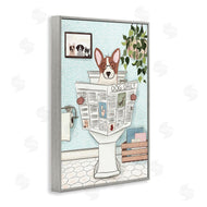 JJ Design House, LLC. | Pup with Newspaper