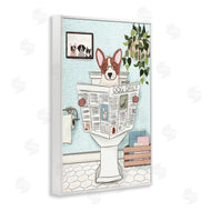 JJ Design House, LLC. | Pup with Newspaper
