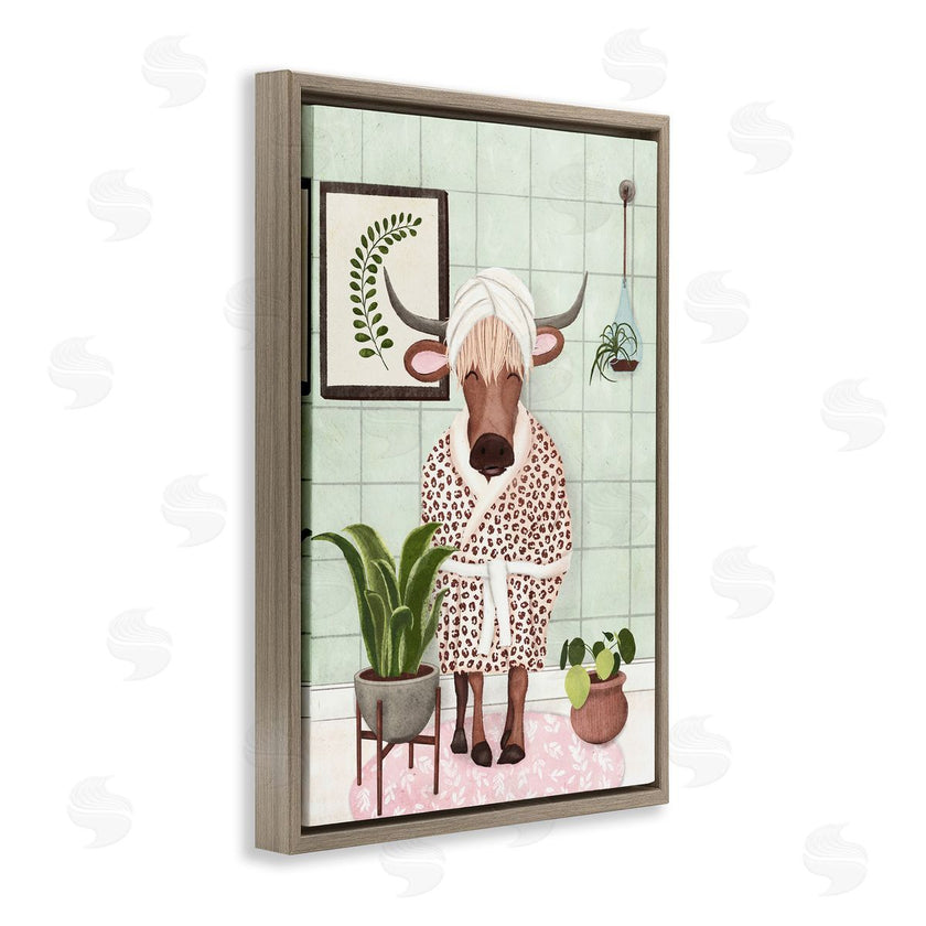 JJ Design House, LLC. | Cow in Bathrobe