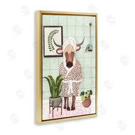 JJ Design House, LLC. | Cow in Bathrobe