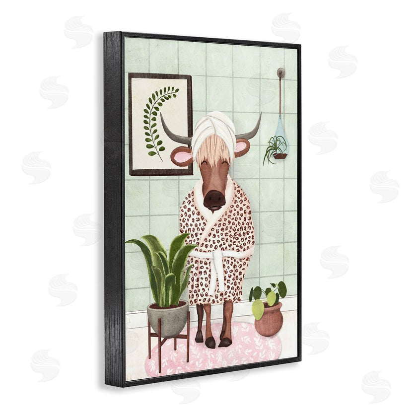 JJ Design House, LLC. | Cow in Bathrobe