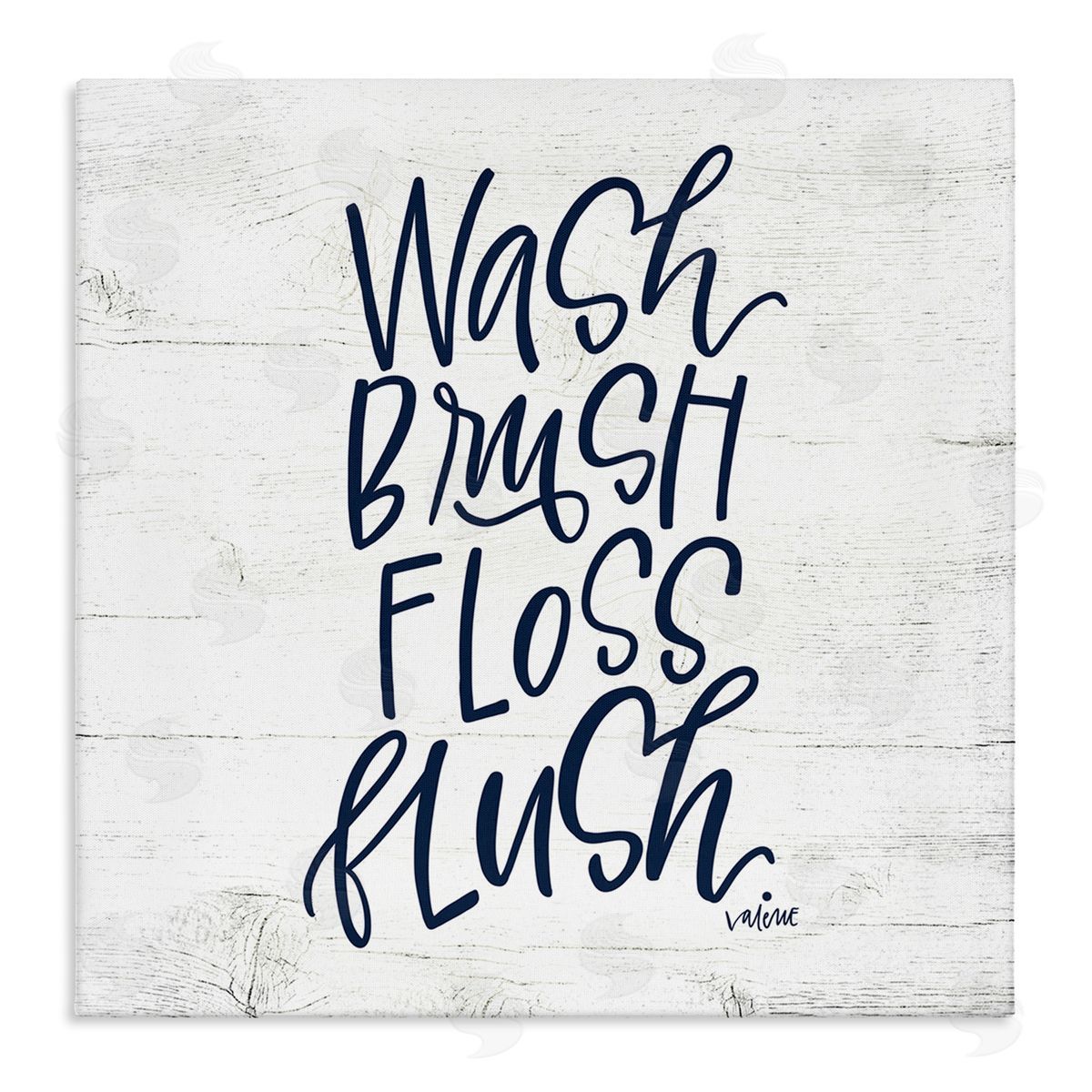 Rustic Bathroom Rules Canvas Wall Art, Home Decor by Valerie Weiners