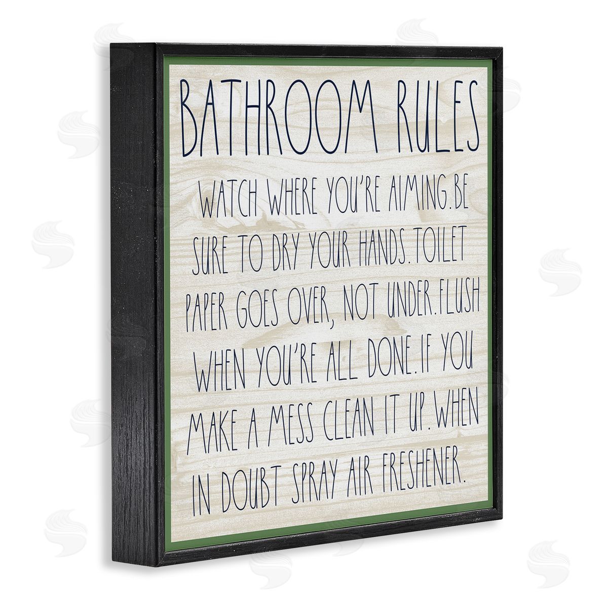 Rustic Chic Bathroom Black Frame Print Wall Art, Home Decor by Valerie Weiners