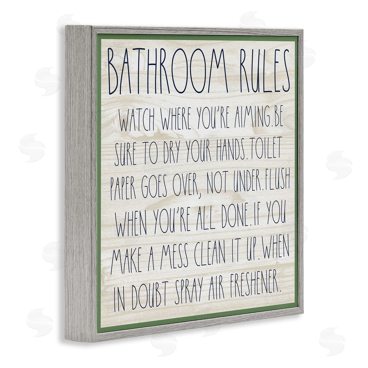 Rustic Chic Bathroom Grey Frame Print Wall Art, Home Decor by Valerie Weiners