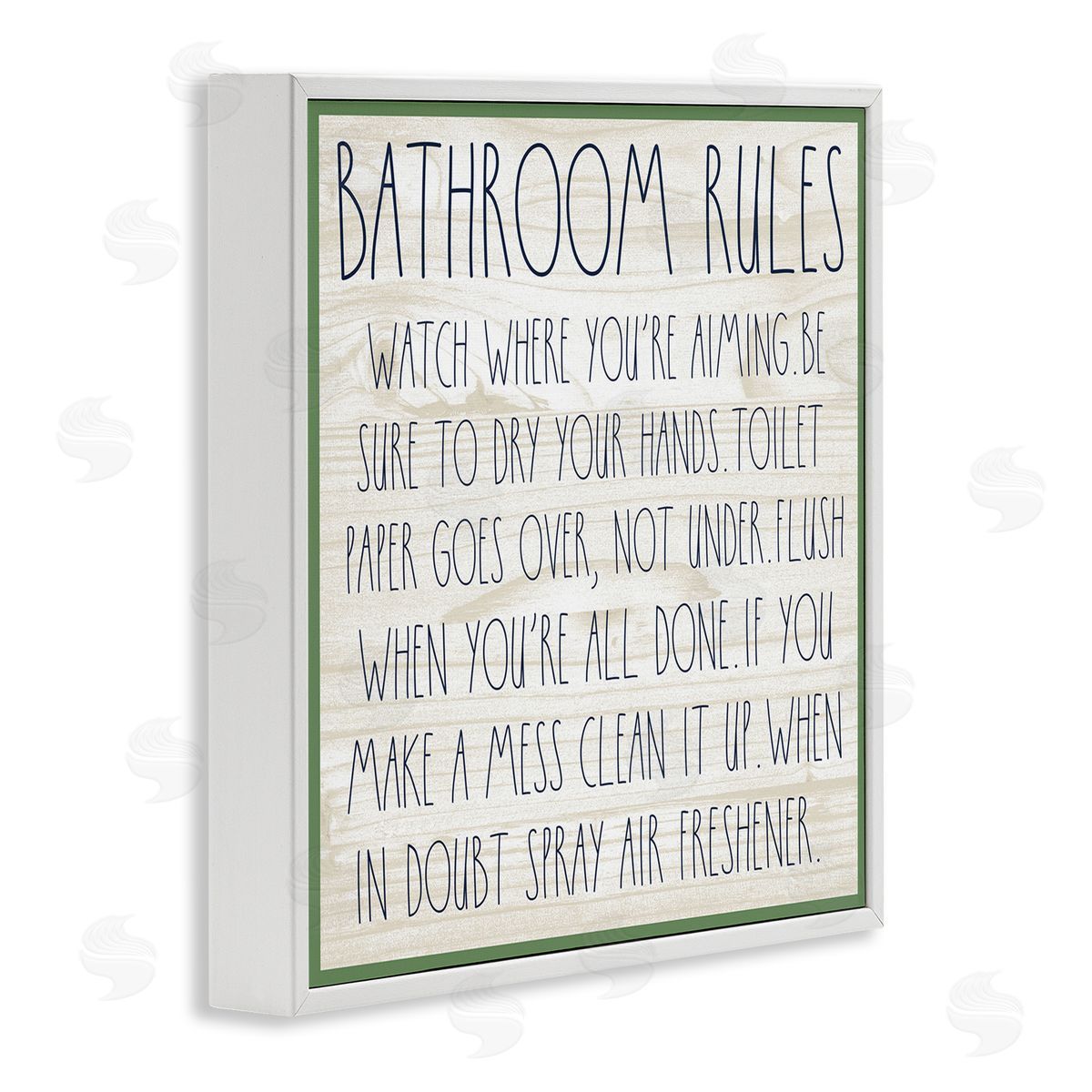 Rustic Chic Bathroom White Frame Print Wall Art, Home Decor by Valerie Weiners
