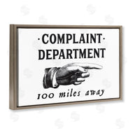 Lettered and Lined | Complaint Department Pointing