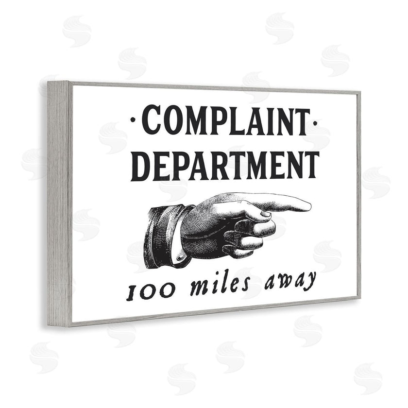 Lettered and Lined | Complaint Department Pointing