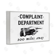 Lettered and Lined | Complaint Department Pointing