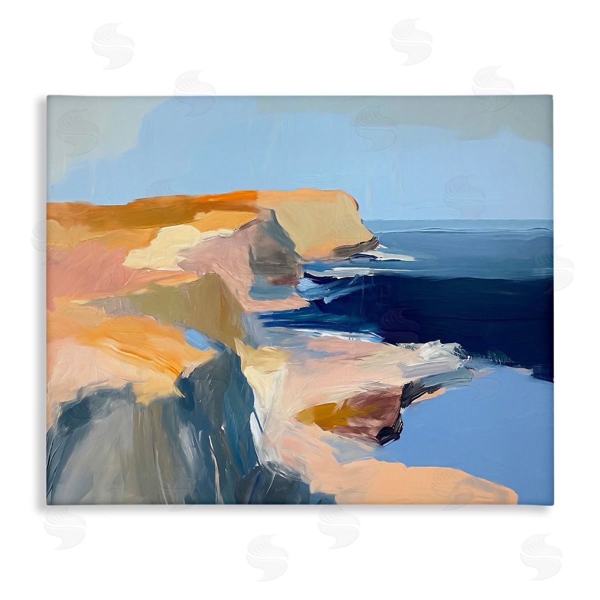 Rugged Cliffs Coastline Canvas Wall Art, Home Decor by Ramona Murdock
