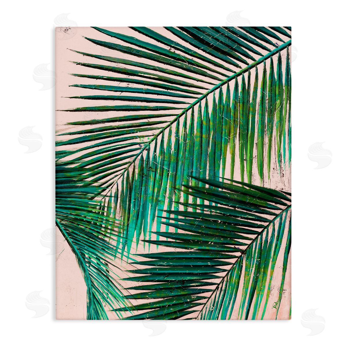 Flowing Palm Fronds Canvas Wall Art, Home Decor by Patricia Pinto